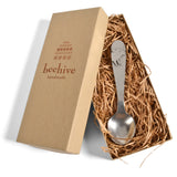 Beehive Handmade Pig Lead-Free Pewter Baby Spoon, Made in the USA