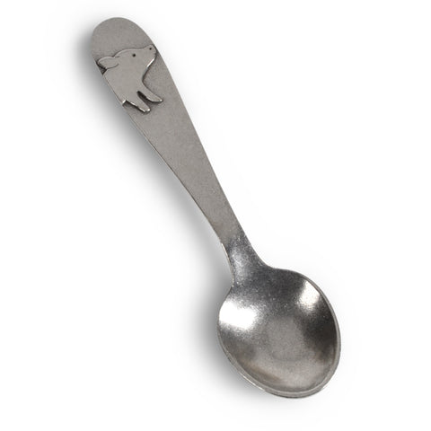 Beehive Handmade Pig Lead-Free Pewter Baby Spoon, Made in the USA