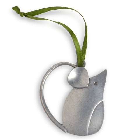 Beehive Handmade Mouse Pewter Ornament