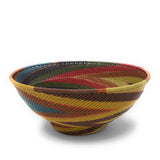 Fair Trade Zulu Telephone Wire 8" Pedestal Bowl, Painted Desert