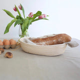 Brklyn Home Handmade Rope Bread Basket, White/Taupe