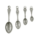 Crosby and Taylor Fleur de Lys Pewter Measuring Cups and Spoons Super Post Set - The Barrington Garage