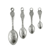 Crosby and Taylor Fleur de Lys Pewter Measuring Cups and Spoons Super Post Set - The Barrington Garage