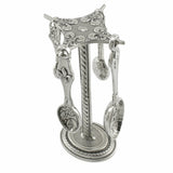 Crosby and Taylor Fleur de Lys Pewter Measuring Spoons with Display Post - The Barrington Garage
