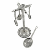 Crosby and Taylor Bird Pewter Measuring Spoons with Display Post - The Barrington Garage