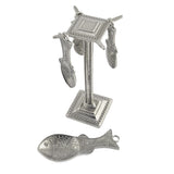 Crosby and Taylor Fish Pewter Measuring Spoons with Display Post - The Barrington Garage
