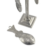 Crosby and Taylor Fish Pewter Measuring Spoons with Display Post - The Barrington Garage