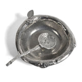 Crosby & Taylor Pewter 2.5-inch Salt Dish with Bird's Nest Spoon