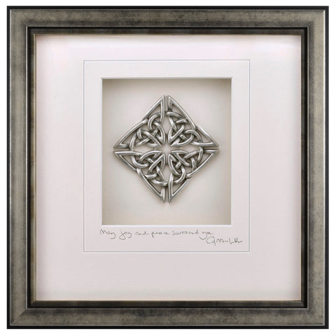 Cynthia Webb Designs Celtic Knot Pewter Wall Art, Antique Silver Wood Frame