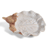Charlestown Porcelaine Bird on Leaf 6-inch Shallow Dish for Candy, Nuts, or Soap