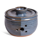 Clay Path Studio Handmade Pottery Garlic Keeper Jar, Blue Cheese