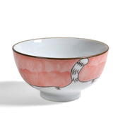 Creative Co-Op Hand-Painted Cat 4.5-inch Stoneware Bowl, Pink