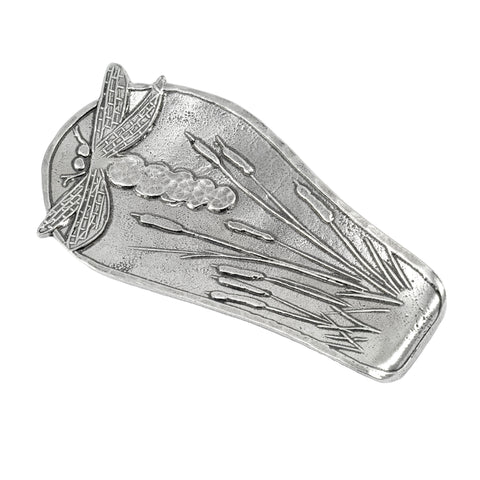 Crosby and Taylor Dragonfly Lead-Free American Pewter Spoon Rest