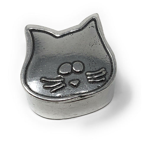 Crosby & Taylor Kitty Meow Tiny Pewter Sentiment Box Closed