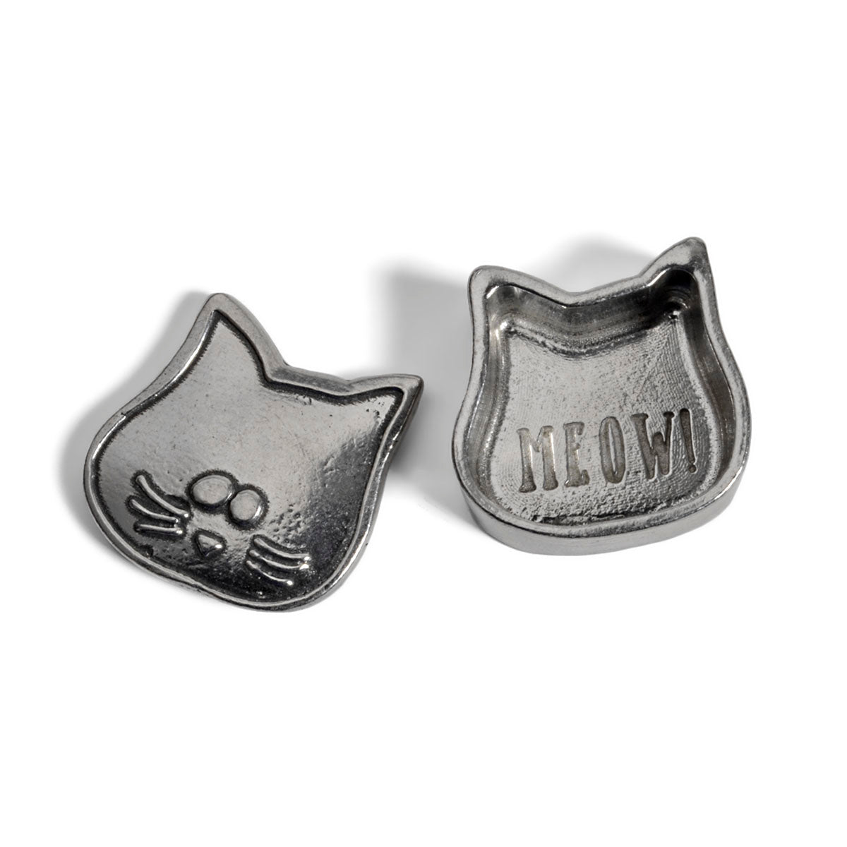 Crosby & Taylor Kitty Meow Tiny Pewter Sentiment Open