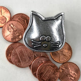 Crosby & Taylor Kitty Meow Tiny Pewter Sentiment Box with Pennies
