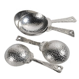 Crosby & Taylor Roman Pewter Measuring Cups and Spoons with Display Post, 9-piece Set