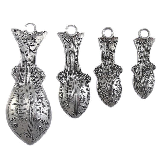 Crosby & Taylor Fish Pewter Measuring Spoons, MS1, Back