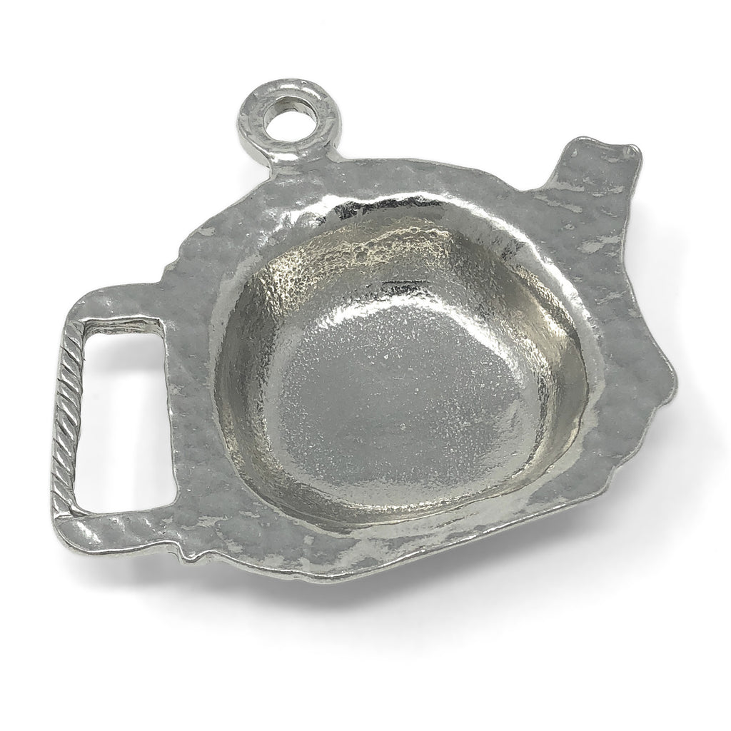 Crosby & Taylor Teapot Shaped Pewter Teabag Holder Trinket Dish – The ...