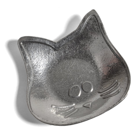 Crosby & Taylor Lucy the Cat Pewter Teabag Holder Trinket Dish