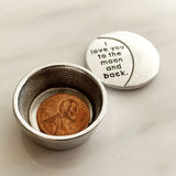 Crosby and Taylor I Love You to the Moon and Back Tiny Pewter Sentiment Box