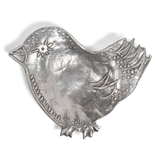 Crosby & Taylor Bird American Pewter Teabag Holder/Trinket Dish