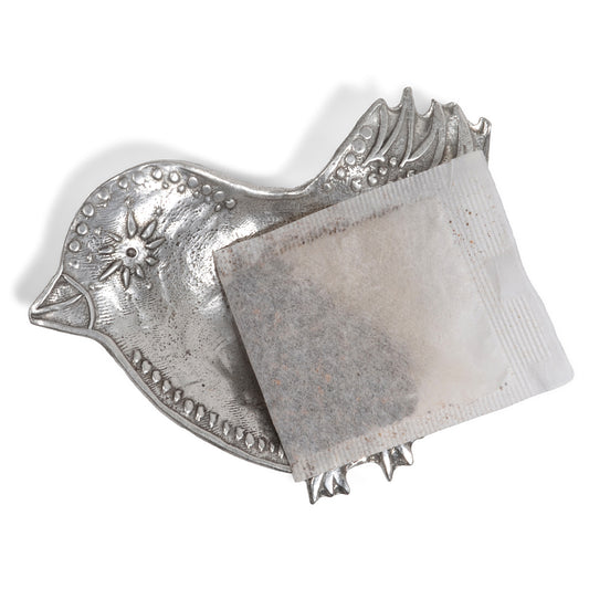 Crosby & Taylor Bird American Pewter Teabag Holder/Trinket Dish