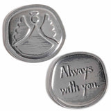 Crosby & Taylor Angel Always with You Lead-Free American Pewter Sentiment Coin, Bulk Pack of 25