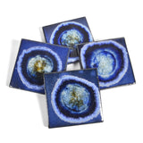 Dock 6 Pottery Coasters with Fused Glass, Set of 4 - The Barrington Garage