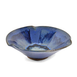 Dock 6 Pottery Pinched Rim Bowl with Fused Glass, Blue - The Barrington Garage