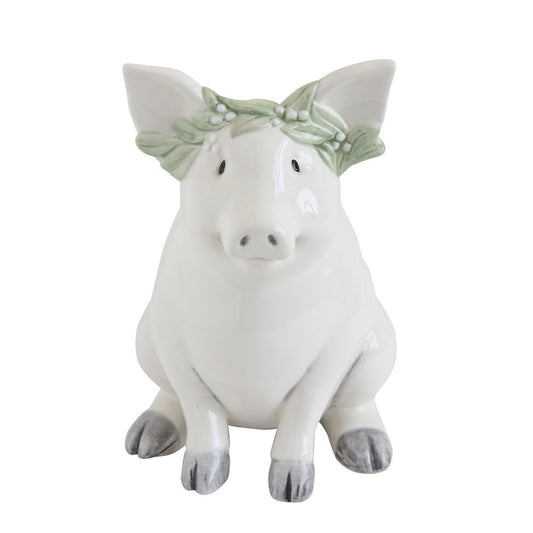 Creative Co-op 7-inch Ceramic Piggy Pank
