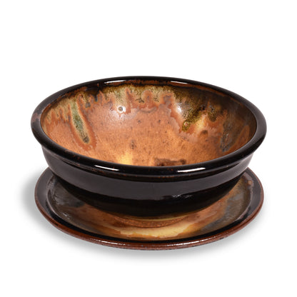 Dock 6 Pottery Handmade Berry Bowl/Colander with Plate