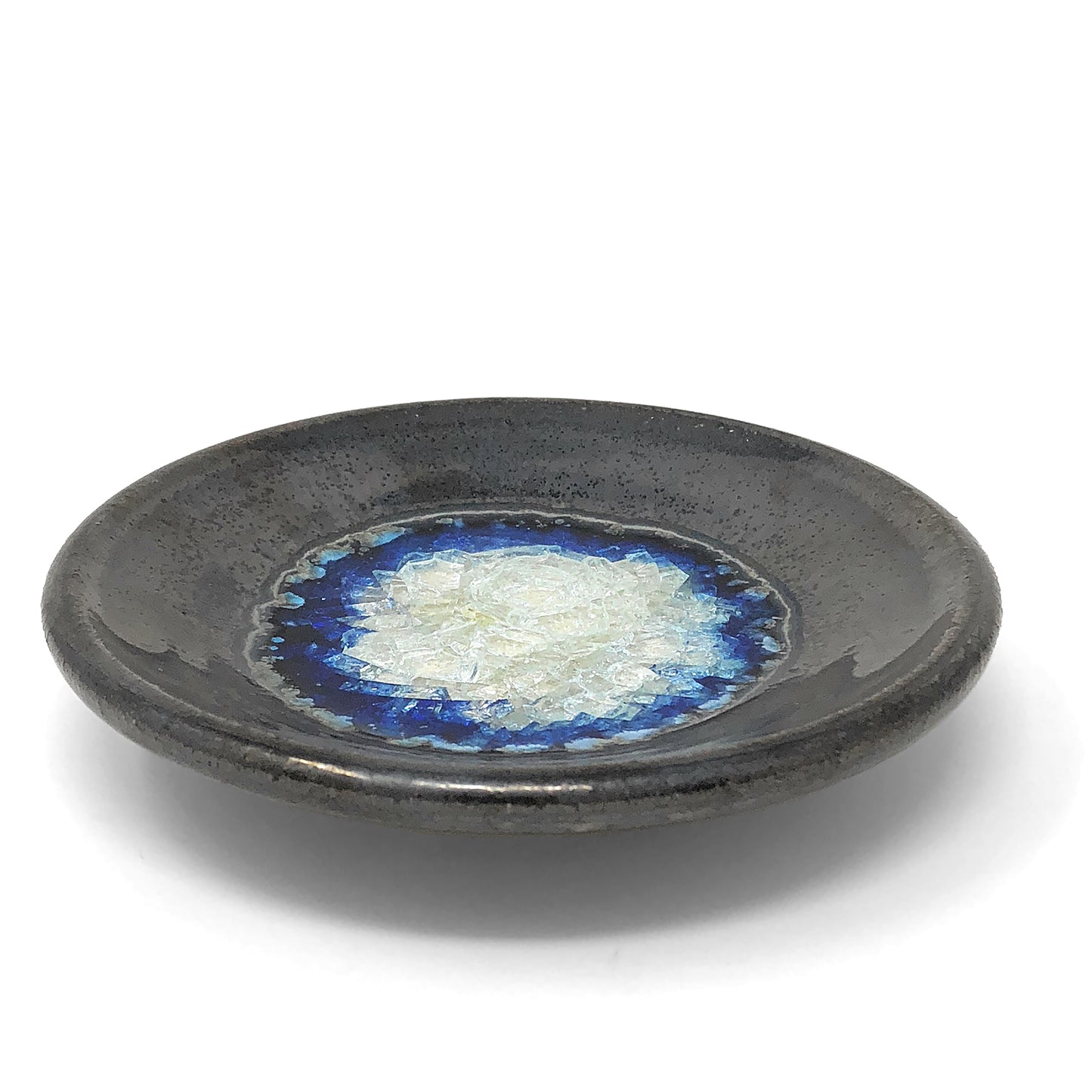 Dock 6 Pottery Small Wasabi/Trinket Dish with Fused Glass