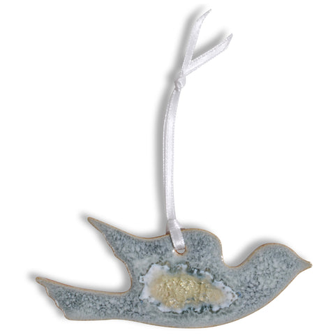Dock 6 Pottery with Glass Dove Ornament, Ash Gray