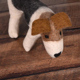 Fair Trade Organic Wool Felt Dog Figurine, Handmade in Nepal