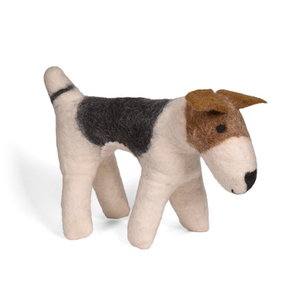 Fair Trade Organic Wool Felt Dog Figurine, Handmade in Nepal
