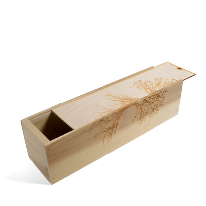 Doles Orchard Tree of Life Laser Etched Wooden Wine Gift Box