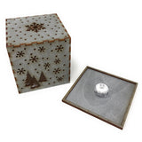 Doles Orchard Snowflakes 4.5-inch Laser-Cut Luminary with LED Tealight, Blue