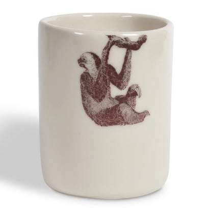 Gleena Handmade Porcelain Mug, Sloth, Ivory