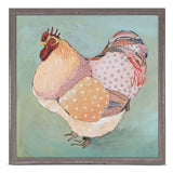 Patchwork Rooster by Emily Reid 6 x 6 Mini Framed Canvas