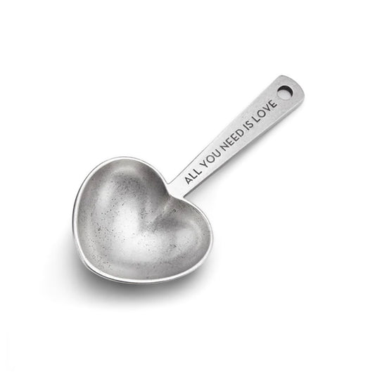 Beehive Handmade 2 Tablespoon Heart Shaped Pewter Coffee Scoop