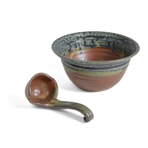 Holman Pottery Salsa Bowl with Ladle