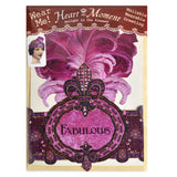 Heart the Moment Fabulous Feathers Party Hat Greeting Card