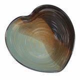 Holman Pottery Heart Shaped Bowl, Green Earth