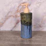 Holman Pottery Handmade Soap Lotion Dispenser, Smoky Blue