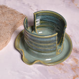 Holman Pottery American Handmade Sponge Holder, Sea Pearl