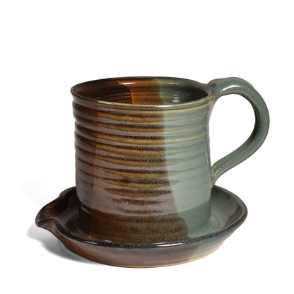Holman Pottery Microwave Bacon Cooker, Green Earth
