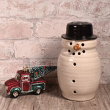 Holman Pottery Snowman Candle Lantern, Handmade in the USA
