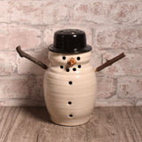Holman Pottery Snowman Candle Lantern, Handmade in the USA