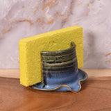Holman Pottery American Handmade Sponge Holder, Smoky Blue